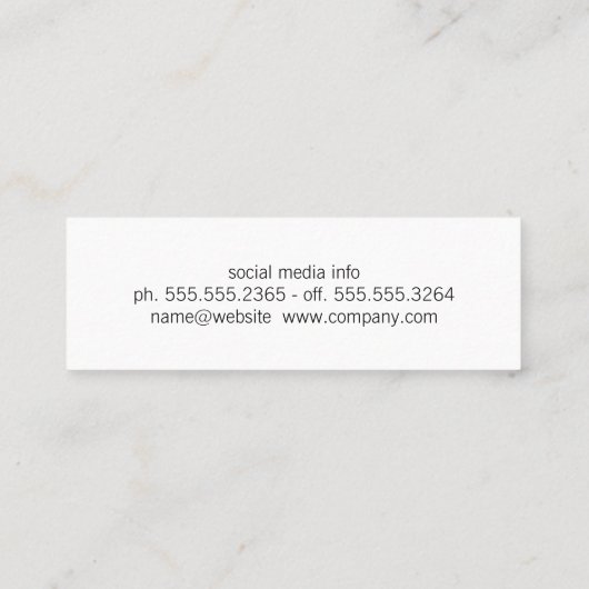 Koolstofvezel en metalen mini visitekaartje (Achterkant)