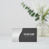 Koolstofvezel en metalen visitekaartje (Staand voorkant)