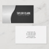 Koolstofvezel en metalen visitekaartje (Voorkant / Achterkant)