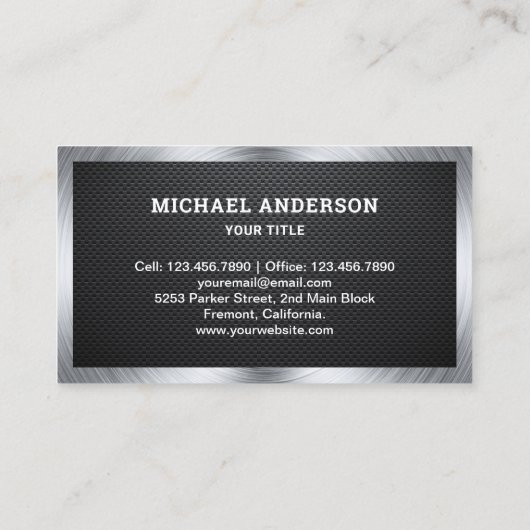 Koolstofvezel Huis Dakbedekking Bouw Roofer Visitekaartje (Achterkant)