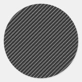 Koolstofvezel Kijk Ronde Sticker (Voorkant)