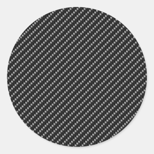 Koolstofvezel Kijk Ronde Sticker (Voorkant)