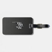 Koolstofvezel kijkt Gecontroleerde vlag Bagagelabel (Achterkant horizontaal)