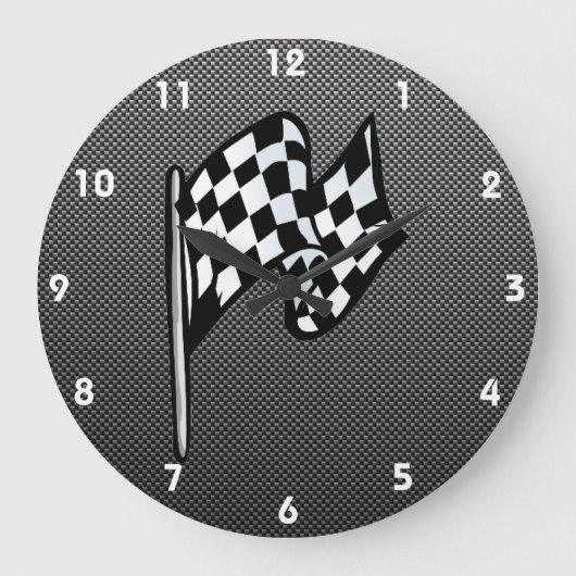 Koolstofvezel kijkt Gecontroleerde vlag Grote Klok (Voorkant)