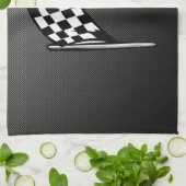 Koolstofvezel kijkt Gecontroleerde vlag Theedoek (Gevouwen)