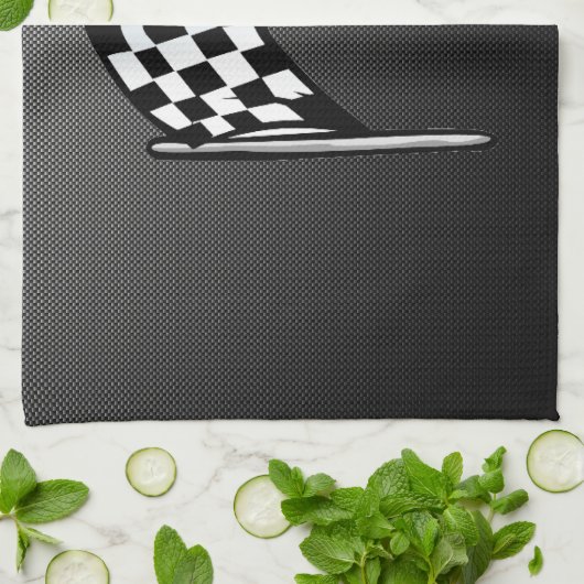 Koolstofvezel kijkt Gecontroleerde vlag Theedoek (Gevouwen)