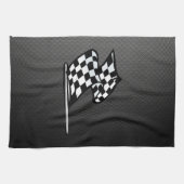 Koolstofvezel kijkt Gecontroleerde vlag Theedoek (Horizontaal)