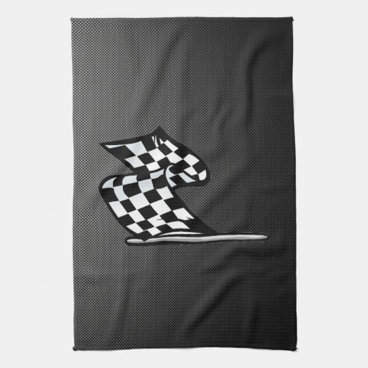 Koolstofvezel kijkt Gecontroleerde vlag Theedoek (Verticaal)