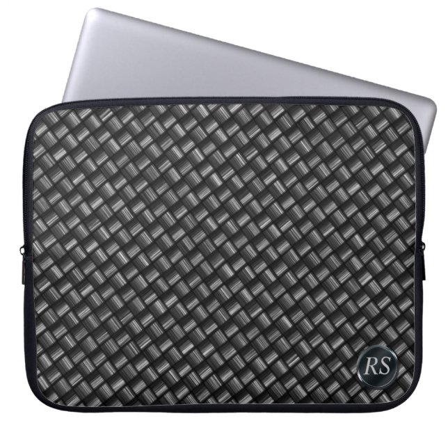 Koolstofvezel laptophoes laptop sleeve (Voorkant)