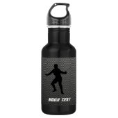 Koolstofvezel look Scherm Silhouet Waterfles (Voorkant)