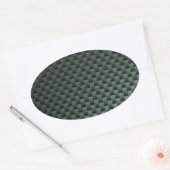 koolstofvezel met patroon ovale sticker (Envelop)