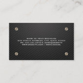 koolstofvezel | Metaalschroeven Visitekaartje (Achterkant)