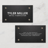 koolstofvezel | Metaalschroeven Visitekaartje (Voorkant / Achterkant)