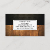 koolstofvezel | oude houtnerf visitekaartje (Achterkant)