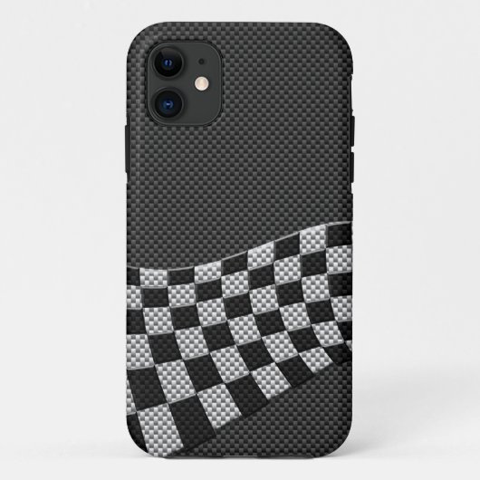 Koolstofvezel-raceafdruklezer Case-Mate iPhone Case (Achterkant)