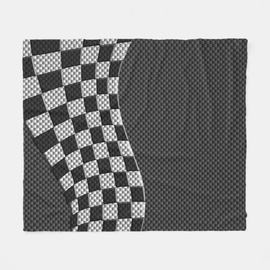 Koolstofvezel-raceafdruklezer Fleece Deken (Voorkant (Horizontaal))