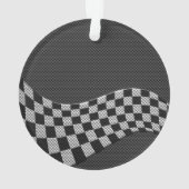 Koolstofvezel-raceafdruklezer Ornament (achterkant)