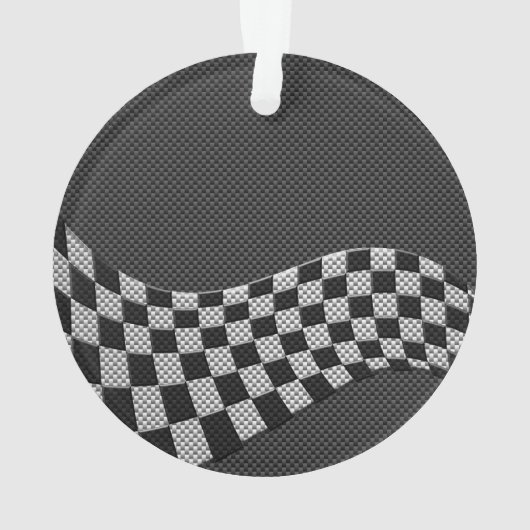 Koolstofvezel-raceafdruklezer Ornament (achterkant)