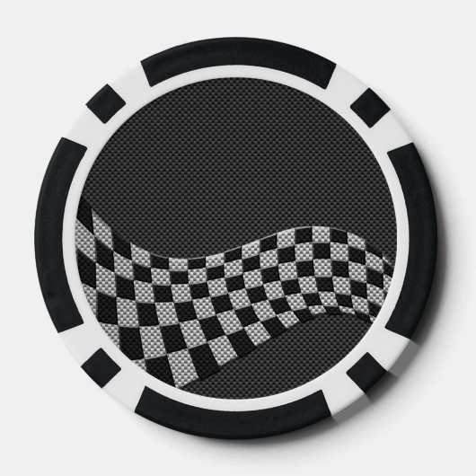 Koolstofvezel-raceafdruklezer Pokerchips (Achterkant)