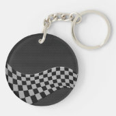 Koolstofvezel-raceafdruklezer Sleutelhanger (Achterkant)