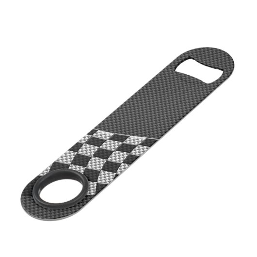 Koolstofvezel-raceafdruklezer Speed Flessenopener (Voorkant Gekanteld)