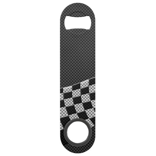 Koolstofvezel-raceafdruklezer Speed Flessenopener (Voorkant)