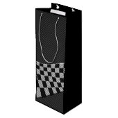 Koolstofvezel-raceafdruklezer Wijn Cadeautas (Achterkant Gekanteld)