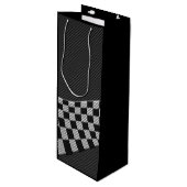 Koolstofvezel-raceafdruklezer Wijn Cadeautas (Voorkant Gekanteld)