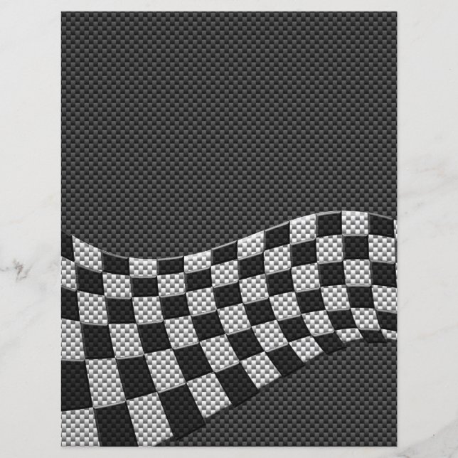 Koolstofvezel-racevoetdecor (Voorkant)
