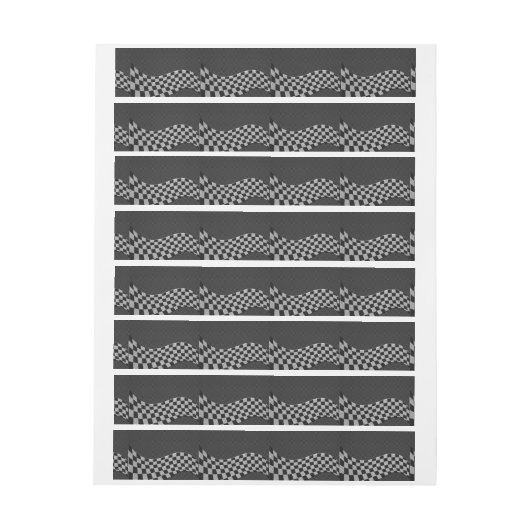 Koolstofvezel-racevoetdecor Adreslabel Wikkel (Vel)