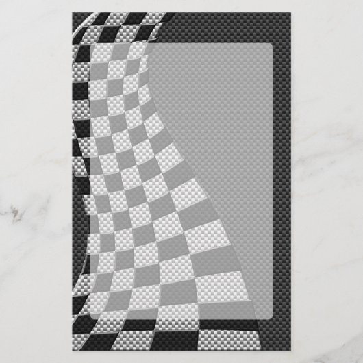Koolstofvezel-racevoetdecor Briefpapier (Voorkant)