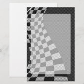 Koolstofvezel-racevoetdecor Briefpapier (Voorkant / Achterkant)