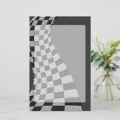 Koolstofvezel-racevoetdecor Briefpapier (Staand voorkant)