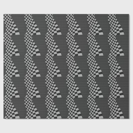 Koolstofvezel-racevoetdecor Cadeaupapier (Vlak)