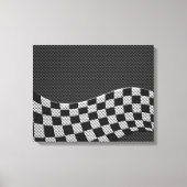 Koolstofvezel-racevoetdecor Canvas Afdruk (Voorkant)
