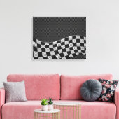 Koolstofvezel-racevoetdecor Canvas Afdruk (Insitu (Woonkamer))