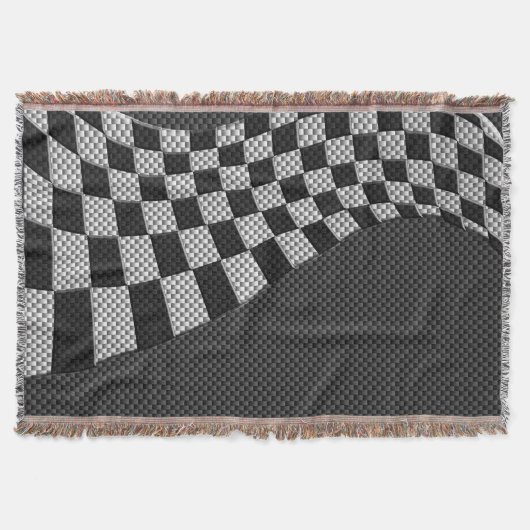 Koolstofvezel-racevoetdecor Deken (Voorkant)