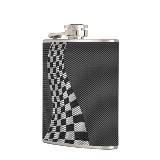 Koolstofvezel-racevoetdecor Heupfles (Links)