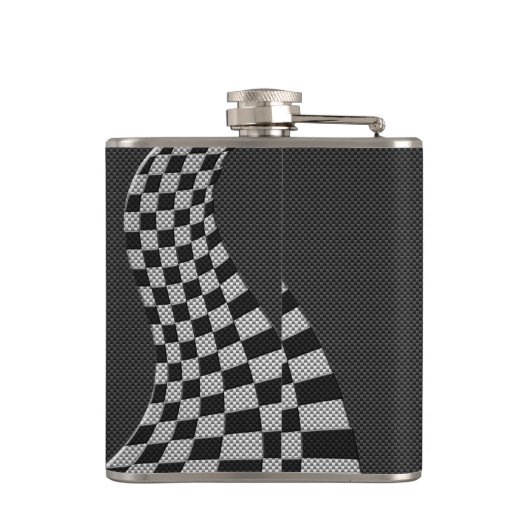 Koolstofvezel-racevoetdecor Heupfles (Achterkant)