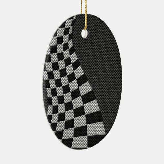 Koolstofvezel-racevoetdecor Keramisch Ornament (Rechts)