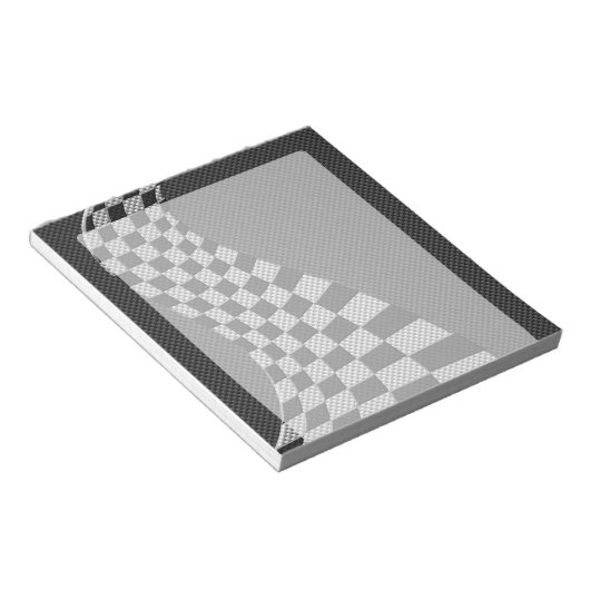 Koolstofvezel-racevoetdecor Notitieblok (Schuin)