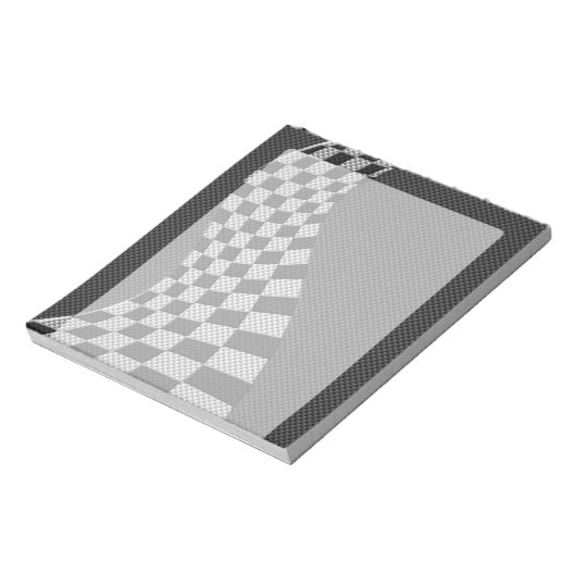 Koolstofvezel-racevoetdecor Notitieblok (Linkerzijde)