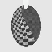 Koolstofvezel-racevoetdecor Ornament (voorkant)