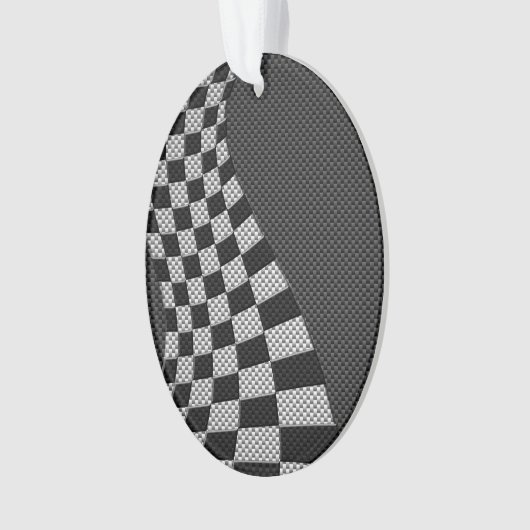 Koolstofvezel-racevoetdecor Ornament (voorkant)