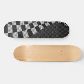 Koolstofvezel-racevoetdecor Persoonlijk Skateboard (Horizontaal)
