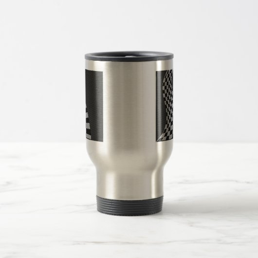 Koolstofvezel-racevoetdecor Reisbeker (Center)