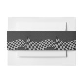 Koolstofvezel-racevoetdecor Uitnodigingen Wikkel (Voorkant Voorbeeld)