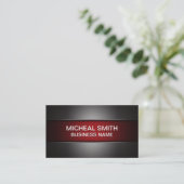 koolstofvezel rood | donkermetallic visitekaartje (Staand voorkant)