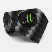 Koolstofvezel stijl met Monogram Stropdas (Opgerold)