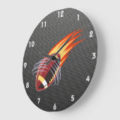 Koolstofvezel ziet er uit Flaming Football Grote Klok (Hoek)